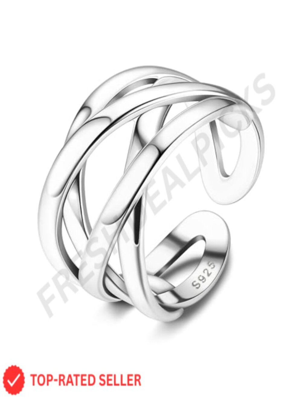 925 Sterling Silver Celtic Knot Ring Adjustable Open Knuckle Ring